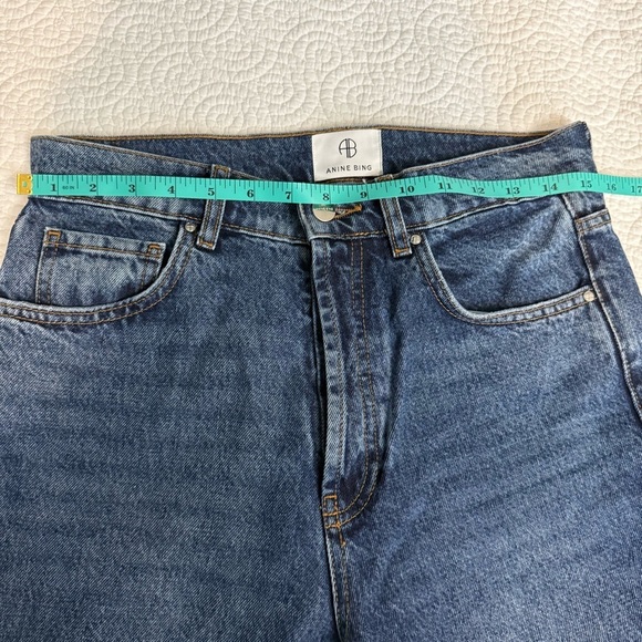 Anine Bing Blue Straight Leg Jeans size 27 - Picture 13 of 16